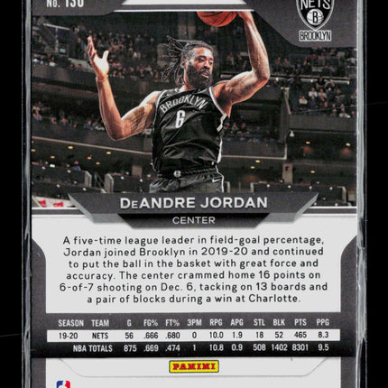2021 Panini Prizm DeAndre Jordan #130 Red White Blue