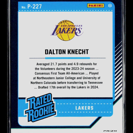 2024 Panini Donruss Optic Dalton Knecht #P-227 Blue Cracked Ice
