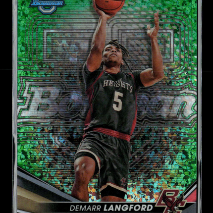 2023 Bowman University Best Demarr Langford #16 Green Speckle Refractor 78/99