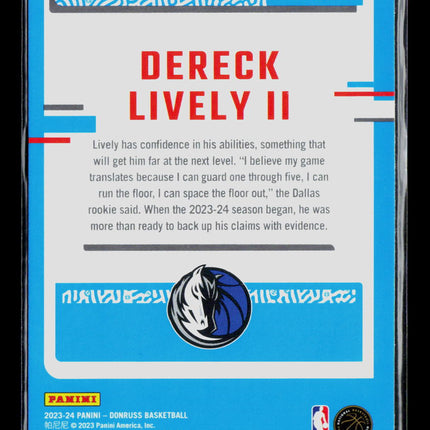 2023 Panini Donruss Dereck Lively II #233