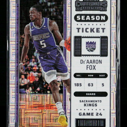 2023 Panini Contenders De'Aaron Fox #56