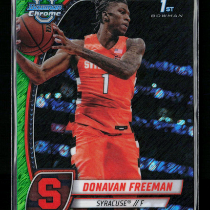 2025 Bowman Chrome University Donavan Freeman #21 Green