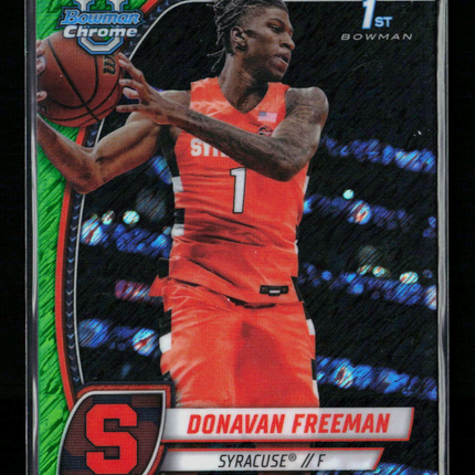 2025 Bowman Chrome University Donavan Freeman #21 Green