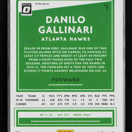 2021 Panini Donruss Optic Danilo Gallinari #7 Red /99