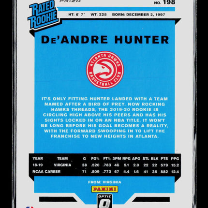 2020 Panini Donruss Optic De'Andre Hunter #198 Purple