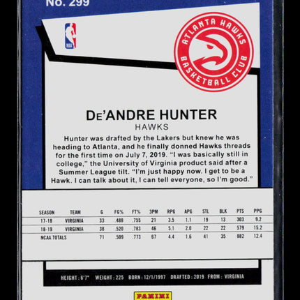2020 Panini Hoops Premium Stock Tribute De'Andre Hunter #299