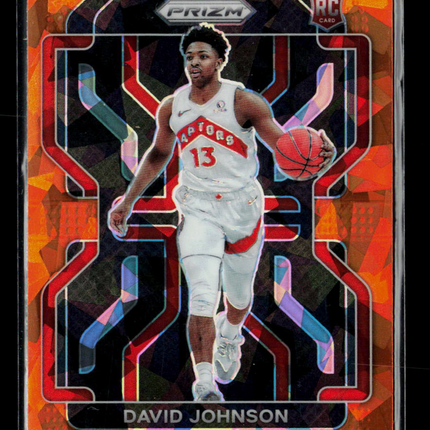 2021 Panini Prizm David Johnson #278 Orange Cracked Ice RC