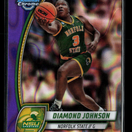 2025 Bowman Chrome University Diamond Johnson #86 Purple