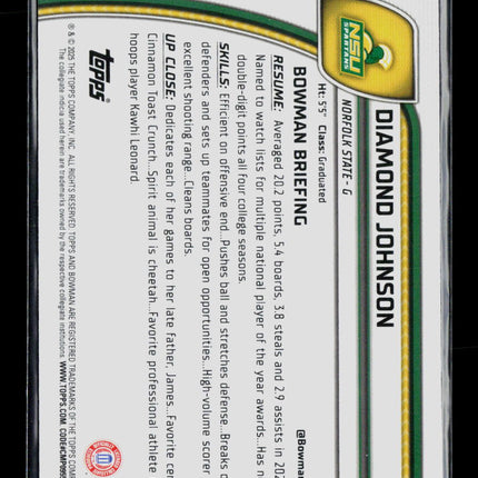 2025 Bowman University Chrome Diamond Johnson #86