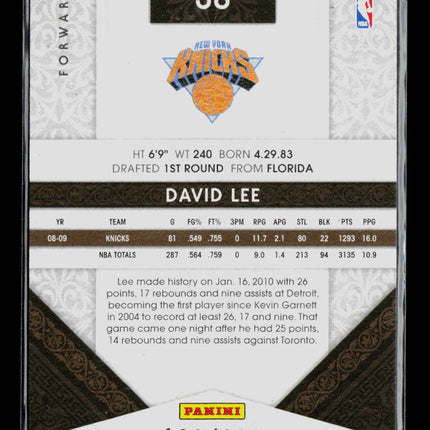2010 Panini Timeless Treasures David Lee #38 /399