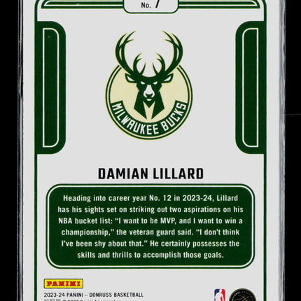 2023 Donruss Complete Players Damian Lillard #7