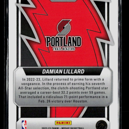 2023 Panini Mosaic Thunder Road Damian Lillard #18