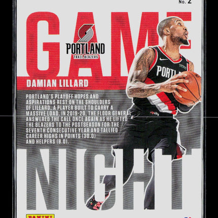 2021 Panini Contenders Game Night Damian Lillard #2