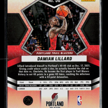 2022 Panini Mosaic Basketball Damian Lillard #50