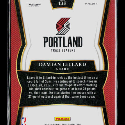 2018 Panini Select Damian Lillard #132 Scope Prizm