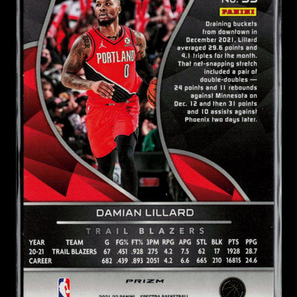 2022 Panini Spectra Basketball Damian Lillard #35
