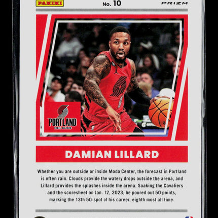 2023 Panini Donruss Optic Elite Dominators Damian Lillard #10 Silver