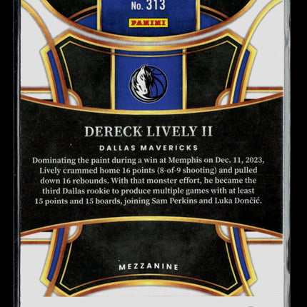 2024 Panini Select Basketball Dereck Lively II #313 Mezzanine RC