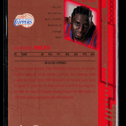 2001 Upper Deck Game Jersey Edition Darius Miles #302