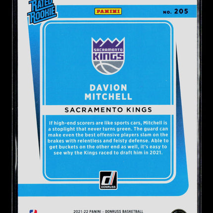 2021 Panini Donruss Davion Mitchell #205 Orange Laser
