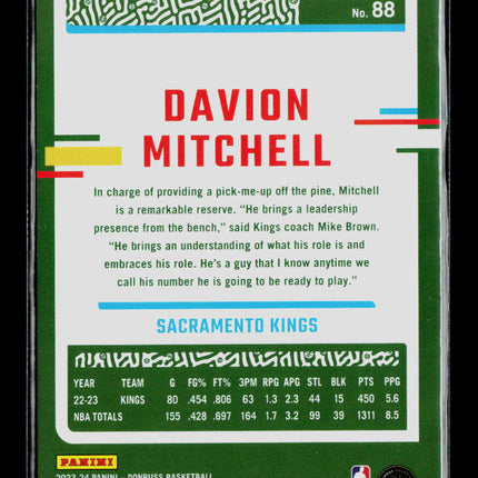 2023 Donruss Davion Mitchell #88 Green Laser