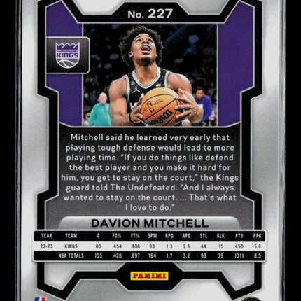 2023 Panini Prizm Davion Mitchell #227 Green