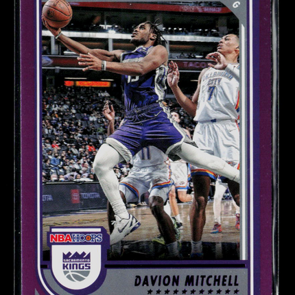 2022 Panini NBA Hoops Davion Mitchell #160 Purple