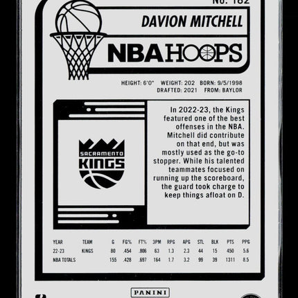 2023 Panini NBA Hoops Davion Mitchell #182 Blue