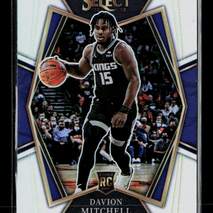 2022 Panini Select Basketball Davion Mitchell #118 Premier Level Blue RC