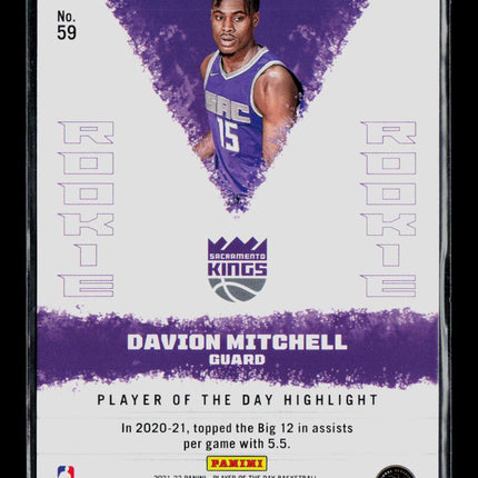 2022 Panini Player of the Day Davion Mitchell #59