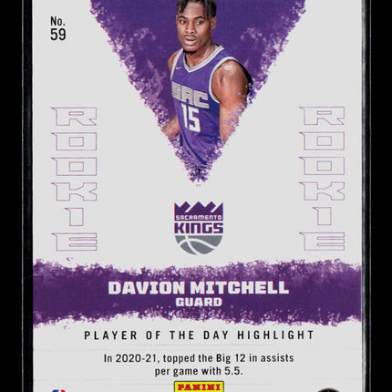 2022 Panini Player of the Day Davion Mitchell #59 RC