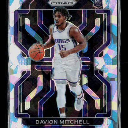 2021 Panini Prizm Basketball Davion Mitchell #312 RC Cracked Ice