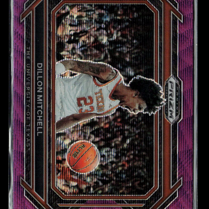 2023 Panini Prizm Draft Picks Dillon Mitchell #35 Purple Pulsar