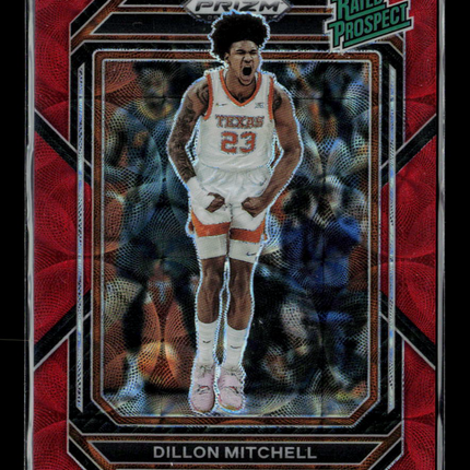 2023 Panini Prizm Draft Picks Dillon Mitchell #6 Red Scope /88