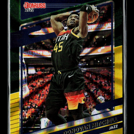 2021 Donruss Basketball Donovan Mitchell #159 Green Laser