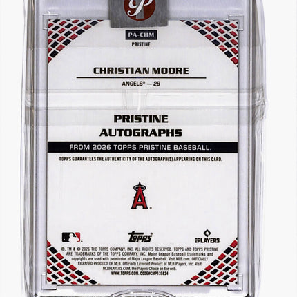 2026 Topps Pristine Baseball Christian Moore #PA-CHM Autograph RC Auto