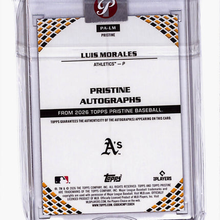 2026 Topps Pristine Luis Morales #PA-LM Purple RC Auto /99
