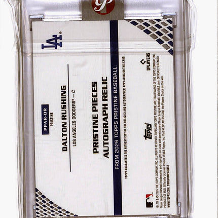 2026 Topps Pristine Dalton Rushing #PPAR-DR Patch Auto /10