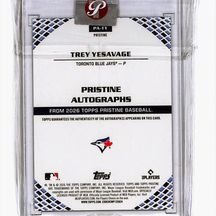 2026 Topps Pristine Trey Yesavage #PA-TY RC Auto