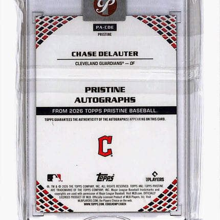 2026 Topps Pristine Baseball Chase DeLauter #PA-CDE RC Auto /99