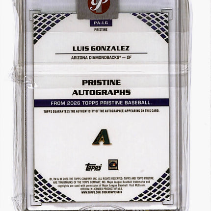 2026 Topps Pristine Luis Gonzalez #PA-LG Green 006/150 Auto