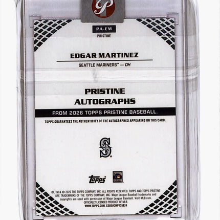 2026 Topps Pristine Edgar Martinez #PA-EM Pink Auto /15