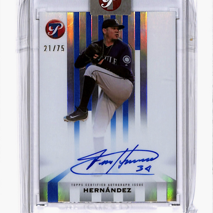 2026 Topps Pristine Spotless Signatures Félix Hernández #SS-FH 21/75 Auto