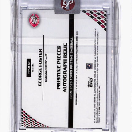 2026 Topps Pristine George Foster #PPAR-GF Patch Auto /75