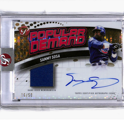 2026 Topps Pristine Sammy Sosa #PDAR-SS 16/50 Game-Used Auto