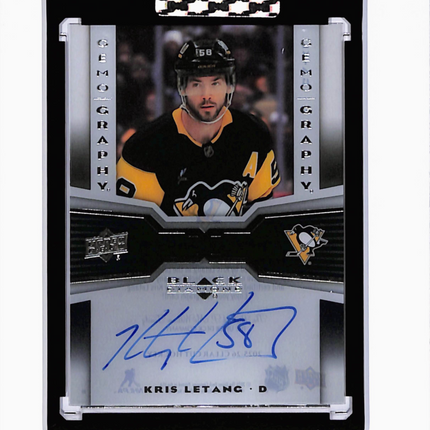 2026 Upper Deck Clear Cut Hockey Kris Letang #CA-KL Black Canvas Signatures Auto