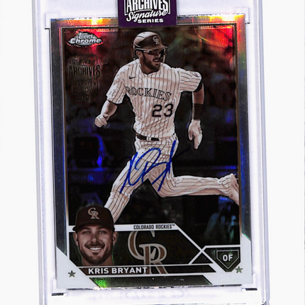 2023 Topps Archives Signature Series Kris Bryant #80 Chrome 1/1 Auto
