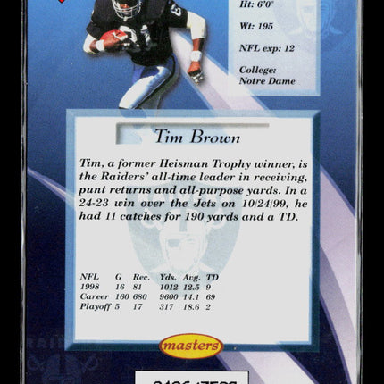 1999 Collector's Edge Masters Tim Brown #133 Quicksilver 2426/3500