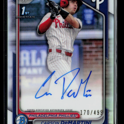 2024 Bowman Chrome Carson DeMartini #CPA-CD Refractor 170/499 Auto