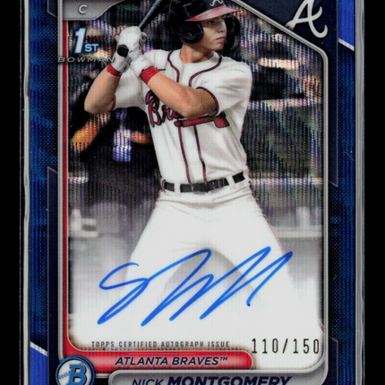 2024 Bowman Chrome Nick Montgomery #CPA-NMO Blue 1st Bowman 110/150 Auto